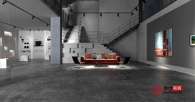 廠(chǎng)房改造的辦公室展廳設(shè)計(jì)裝修效果圖